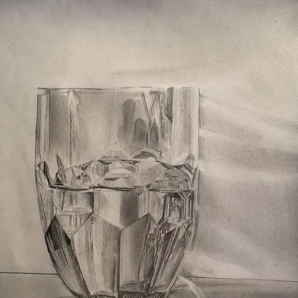 Signed Pencil Still Life Drawing